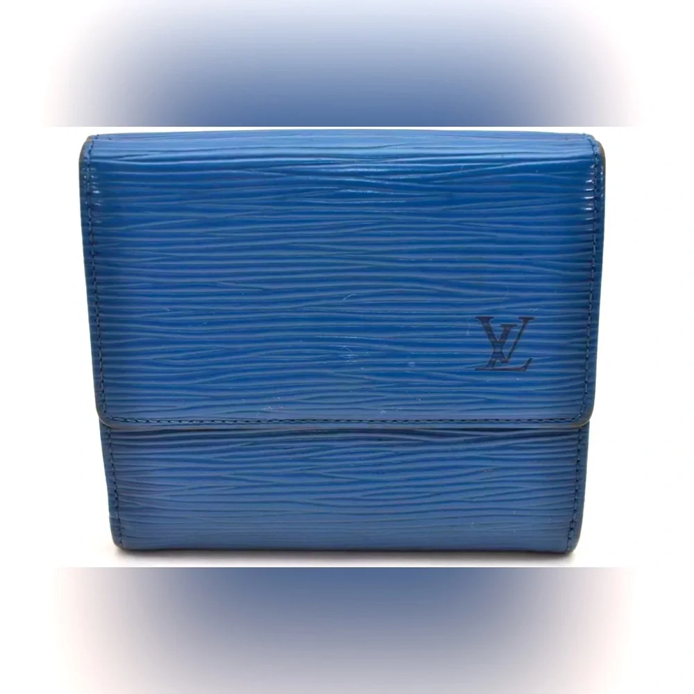 💙🔹 Louis Vuitton Epi Porte Monnaie Billets Cartes Credit Wallet 🔹💙